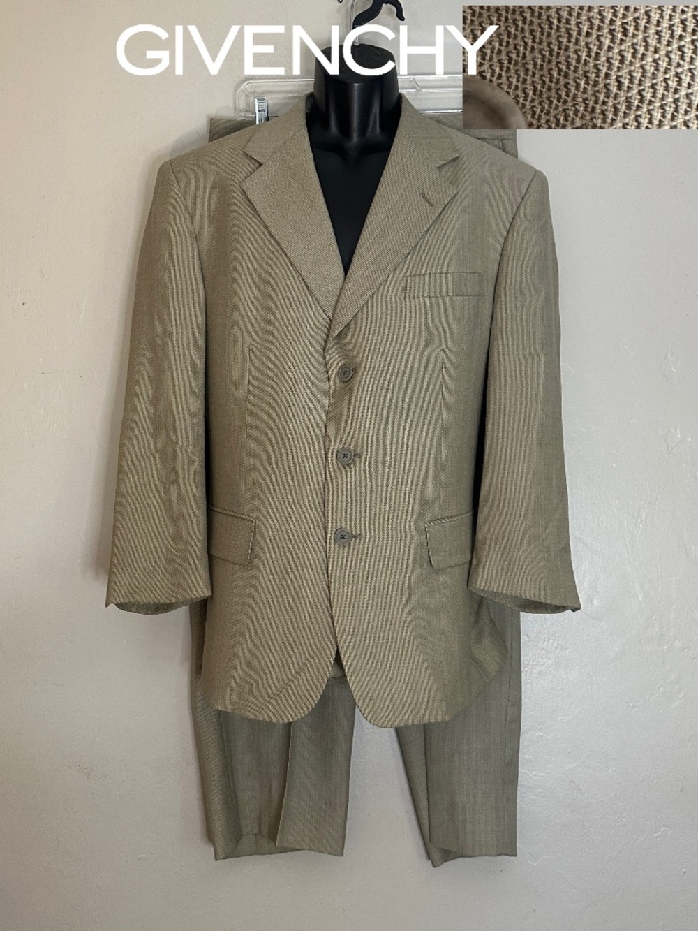 Givenchy Custom Suit ~42S  Pants 32" waist 28" inseam Gently worn Wool blend